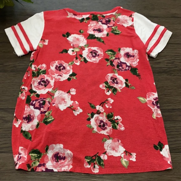 Moa Moa girls size medium floral twist tie top - Picture 4 of 6